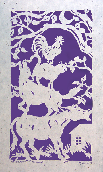 The Bremen town Musicians, 14” X 24” $125.00 / $185.00. The Bremen town Musicians, 14” X 24” $125.00 / $185.00.